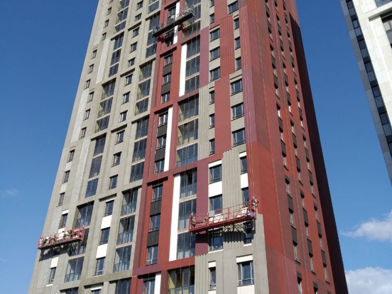 ЖК Красинский (мокрый фасад), г. Уфа, 2019 г